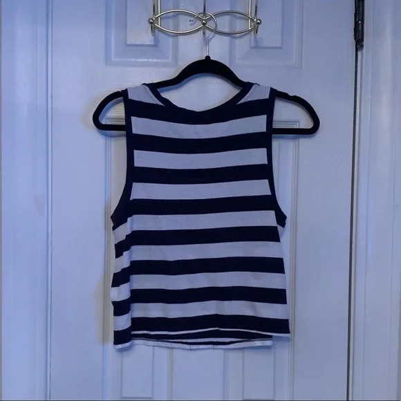 EXPRESS Blue & White striped Tank top #115 - Picture 2 of 7